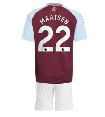 Aston Villa Ian Maatsen #22 Domácí dres komplet pro Děti 2024-25 Krátkým Rukávem (+ Krátké kalhoty)